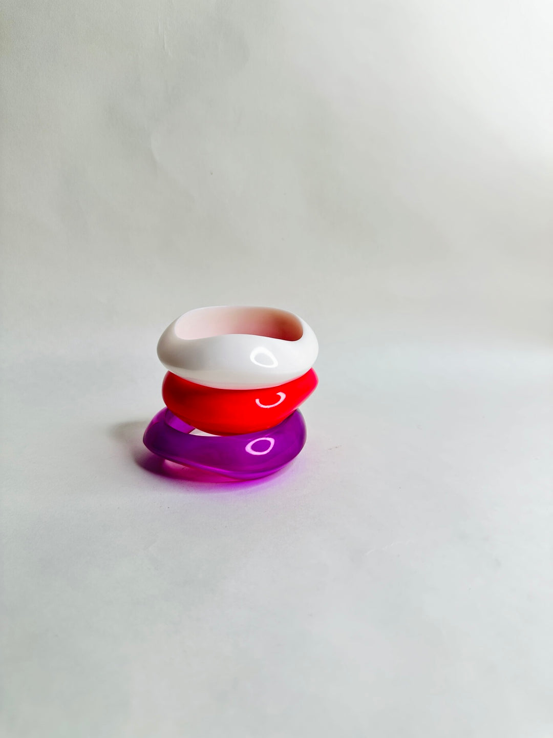 Girly pop Resin Bangles-Set of 3
