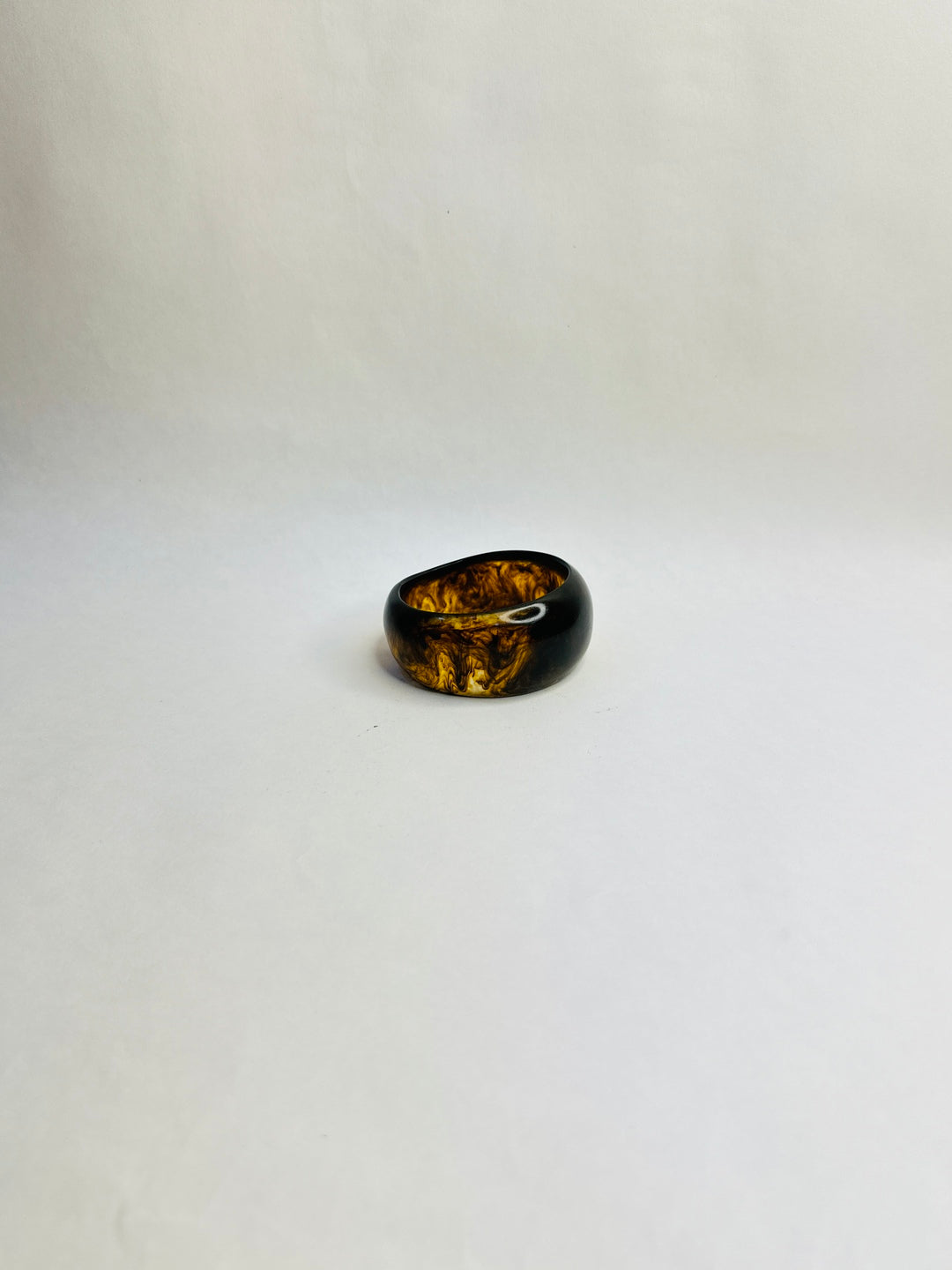 Black Coffee Resin Bangles-Set of 2