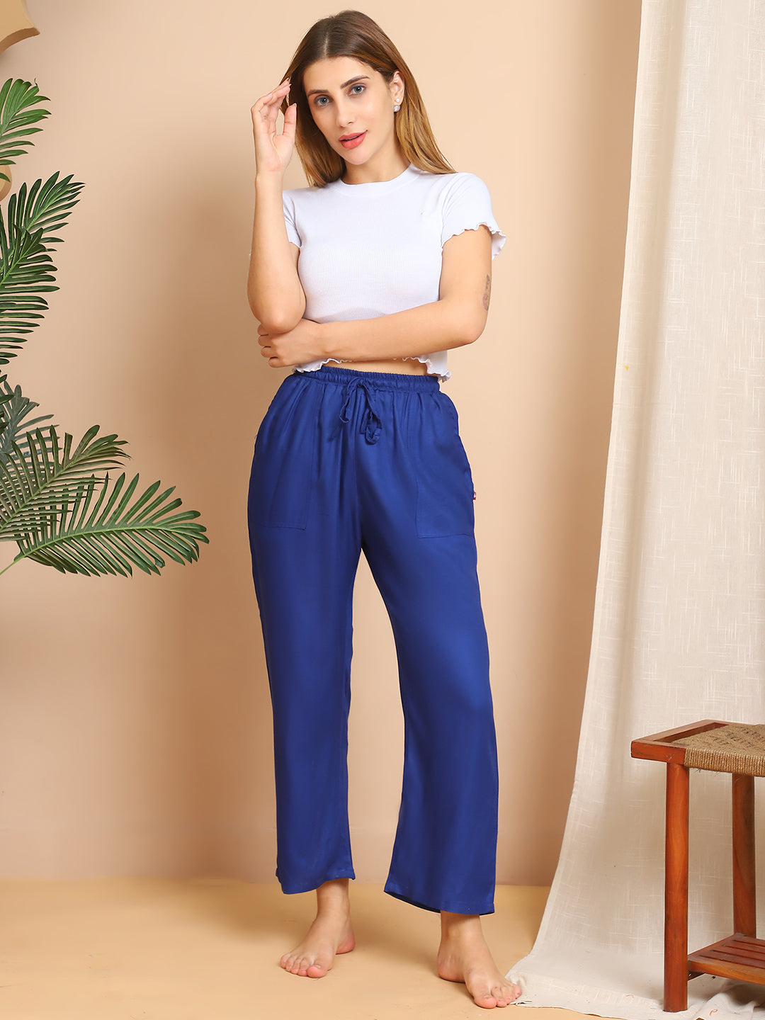 Royal Blue Soft cotton Lounge Pants