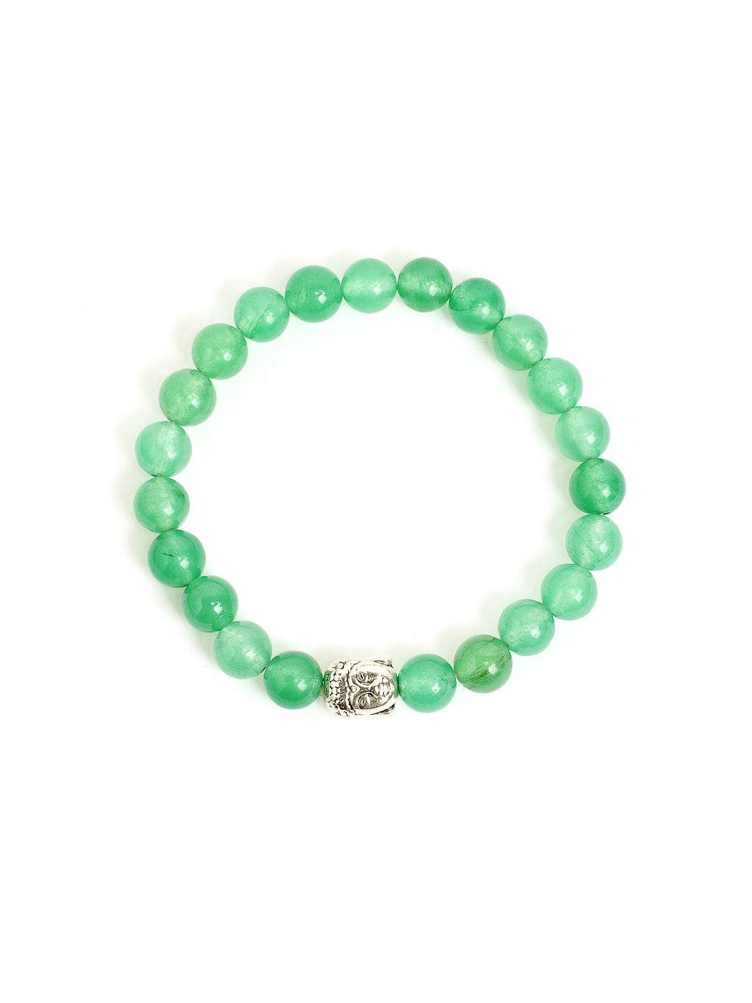 Combo Of Green Aventurine And Lawa Semi Precious Stone Bracelet