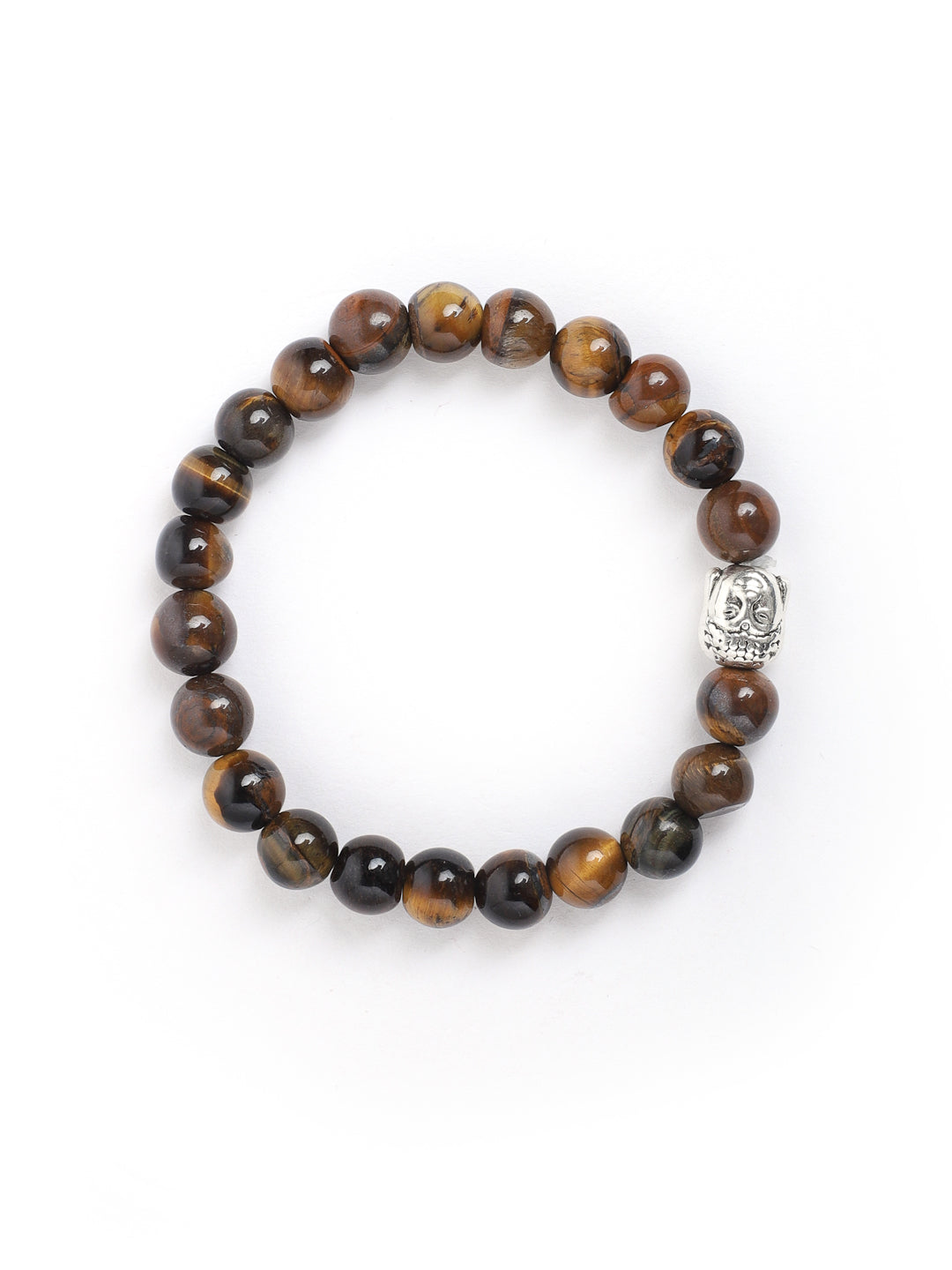 Combo Of Lawa Rudraksh ,Hemetite And Tiger Eye Semi Precious Stone Bracelet