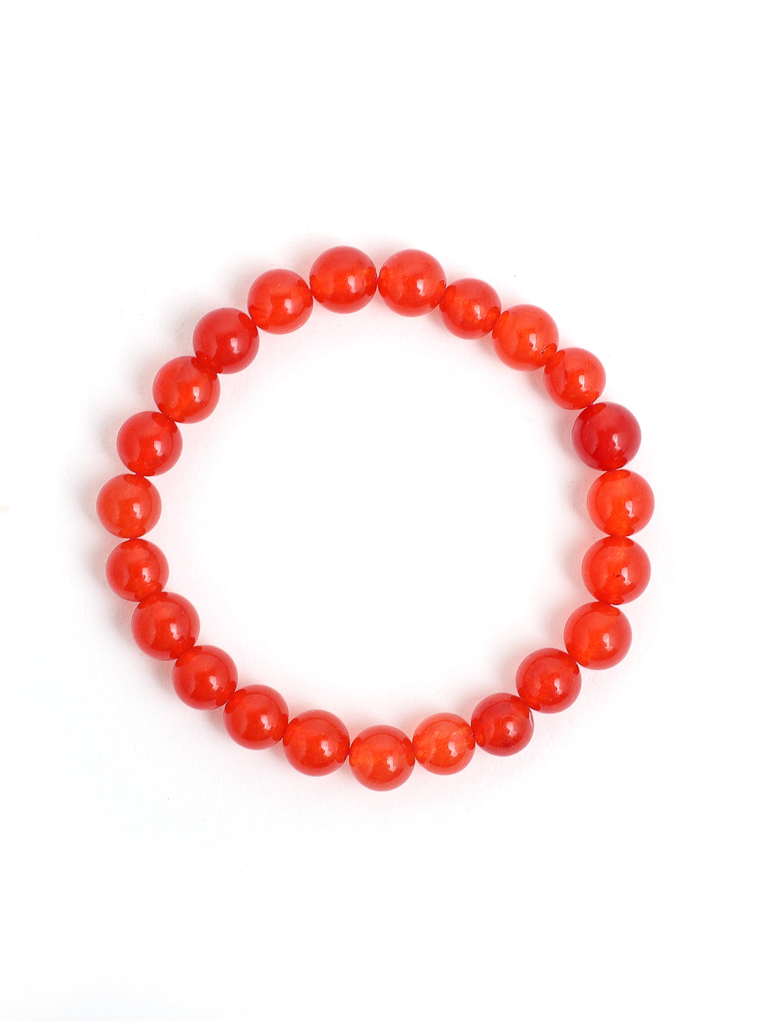 Combo Of Carnelian And Lawa Semi Precious Stone Bracelet