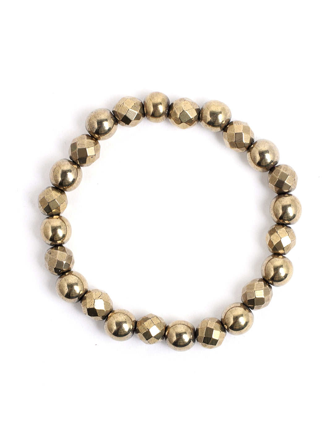Combo Of Golden Pyrite And Om Mani Multi Semi Precious Stone Bracelet