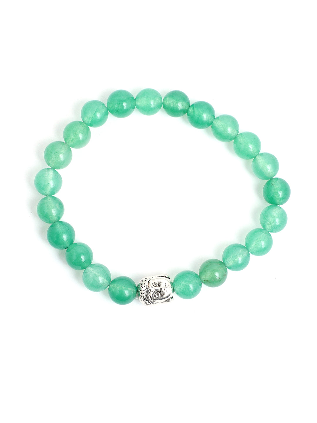 Combo Of Green Aventurine And Lawa Seven Chakra Semi Precious Stone Bracelet