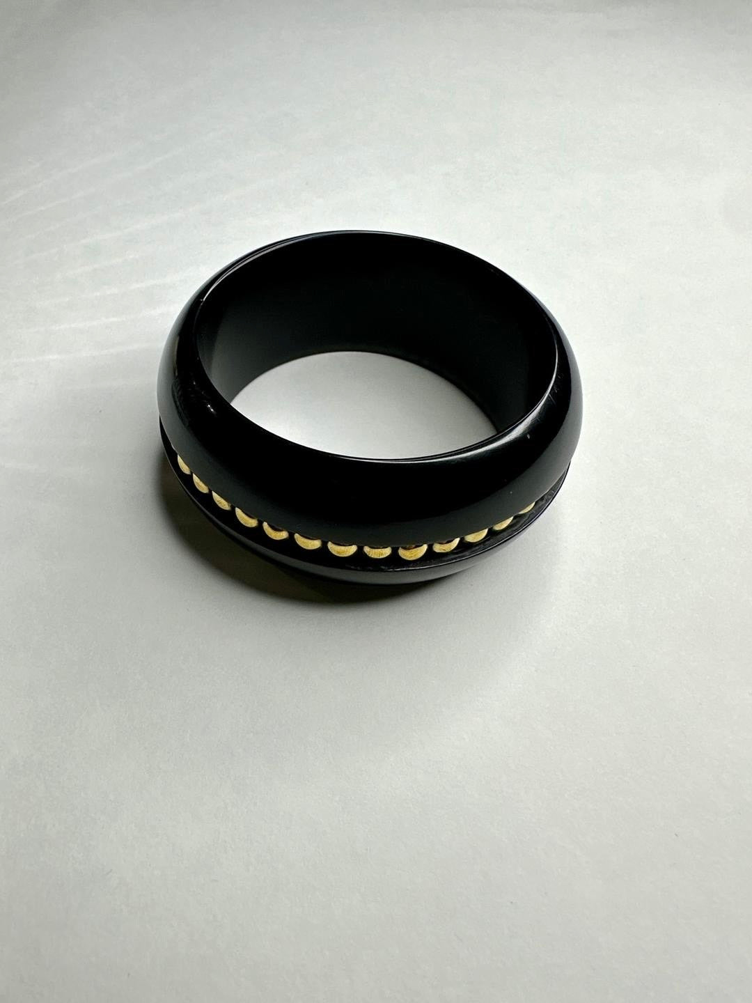 Disco Resin & Brass Bangles-Set of 3