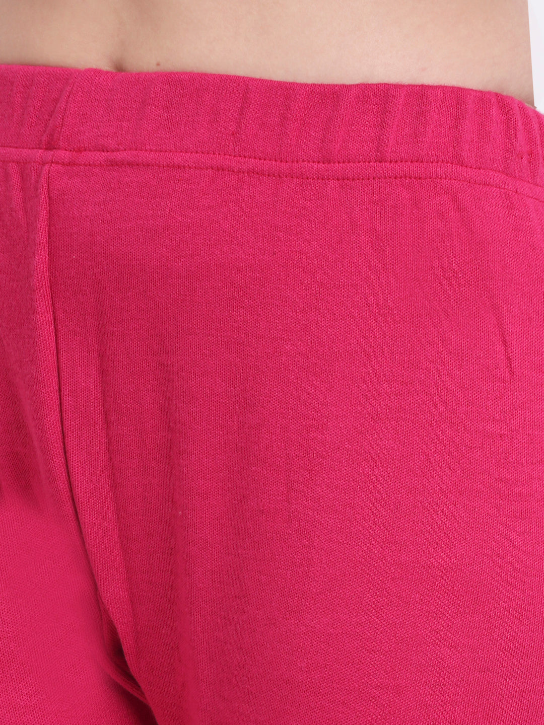 Hot Pink Woolen Ankle-Length Legging