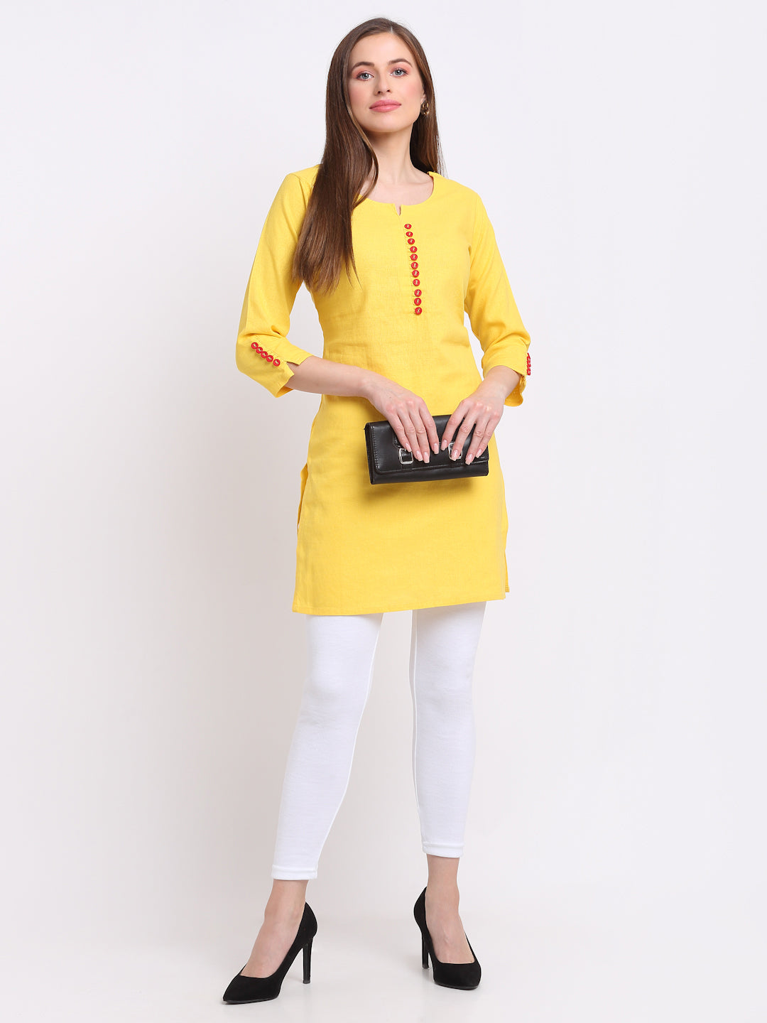White Woolen Ankle-Length Legging