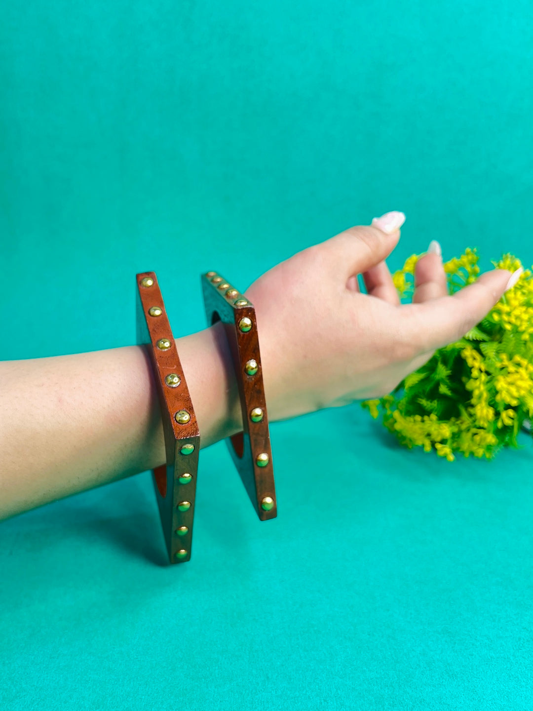 Shaam Wooden Bangles-Set of 2
