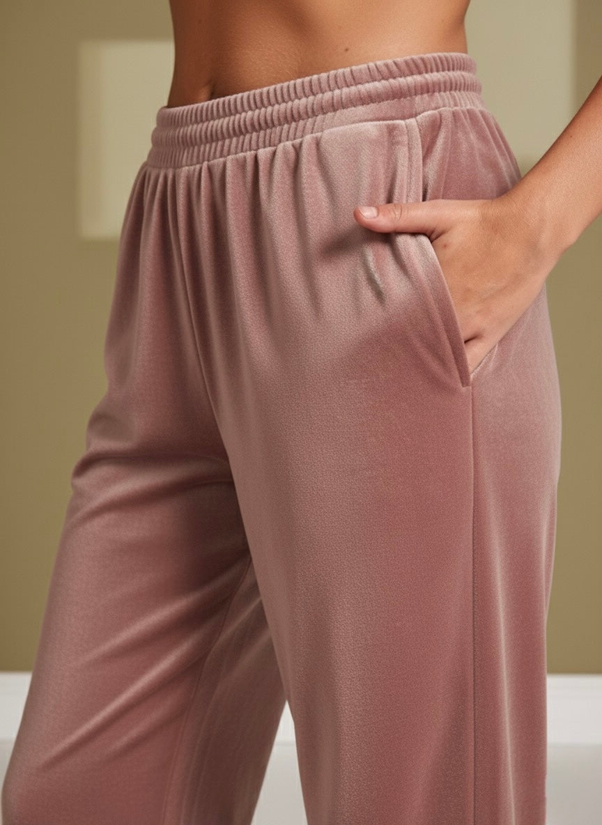 Nude Pink Velvet Butter Soft Lounge Pant