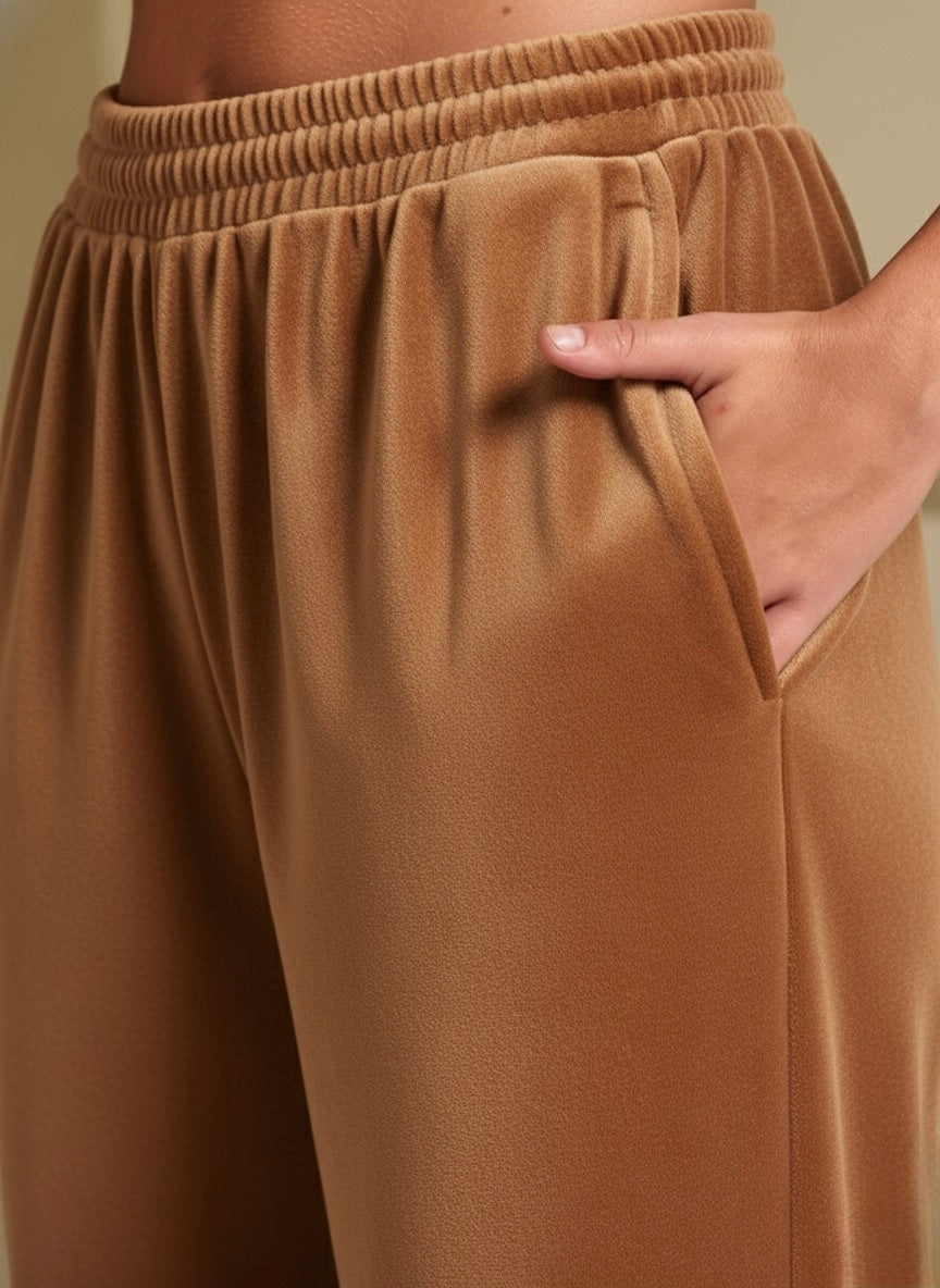 Camel Butter Velvet Soft Lounge Pant
