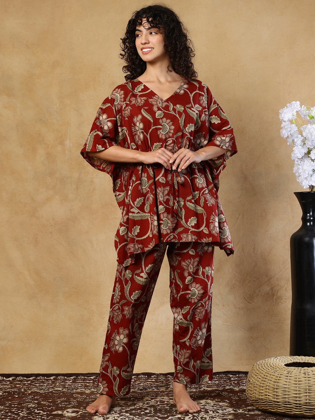 Nakhre Jaal Cotton Kaftan Set