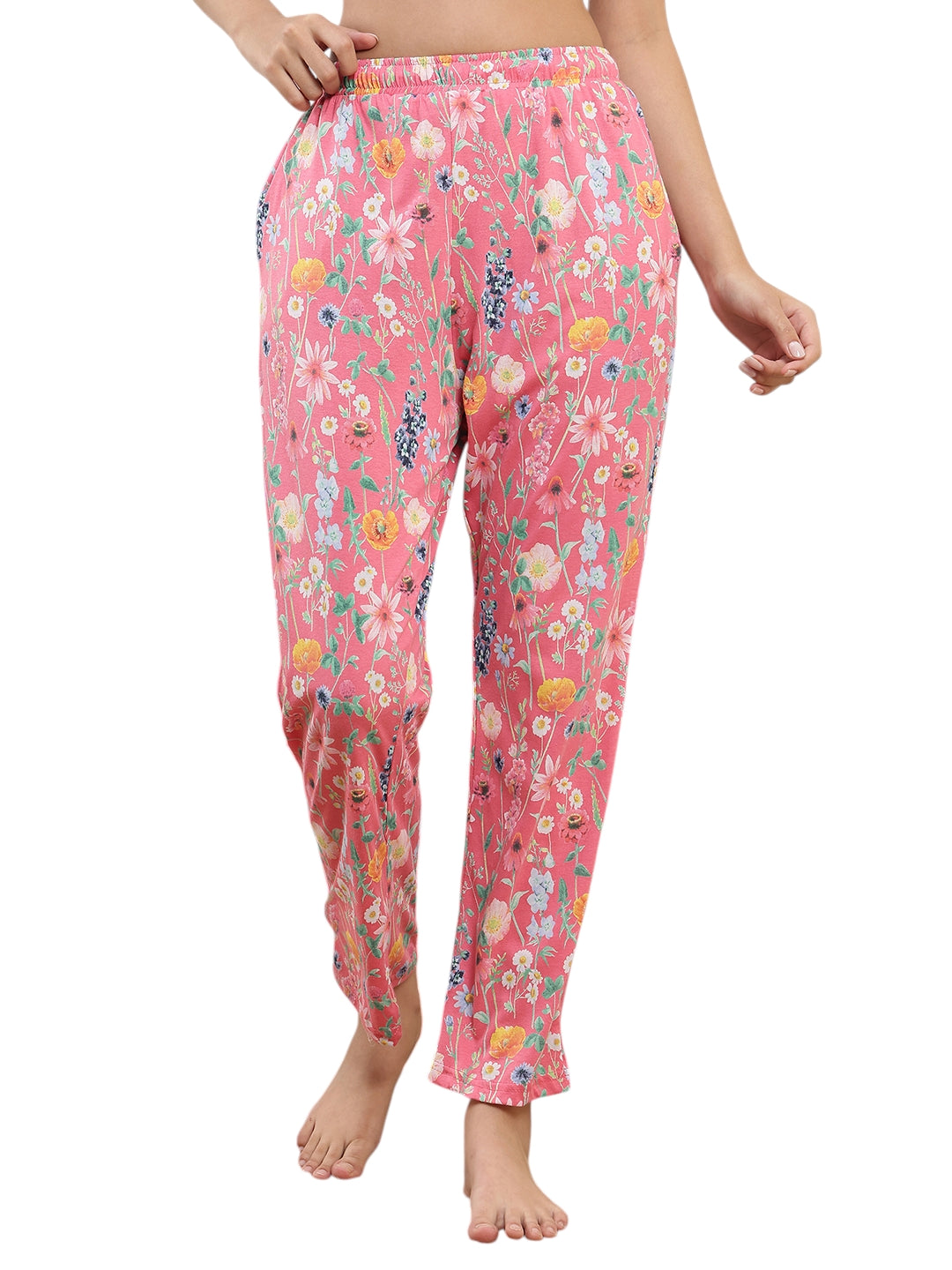 Pink Vineyard Printed Cotton Lounge Pant