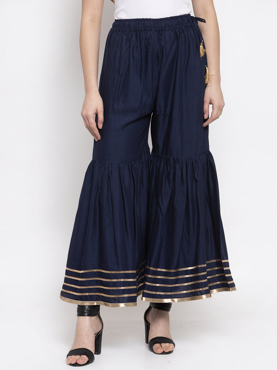 Navy Blue Rayon Sharara