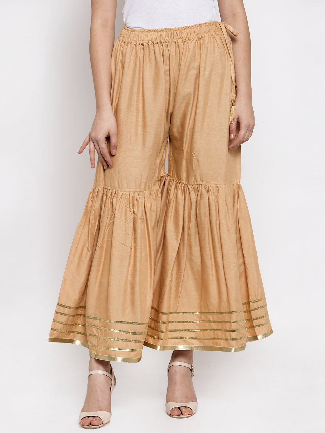 Beige Rayon Sharara