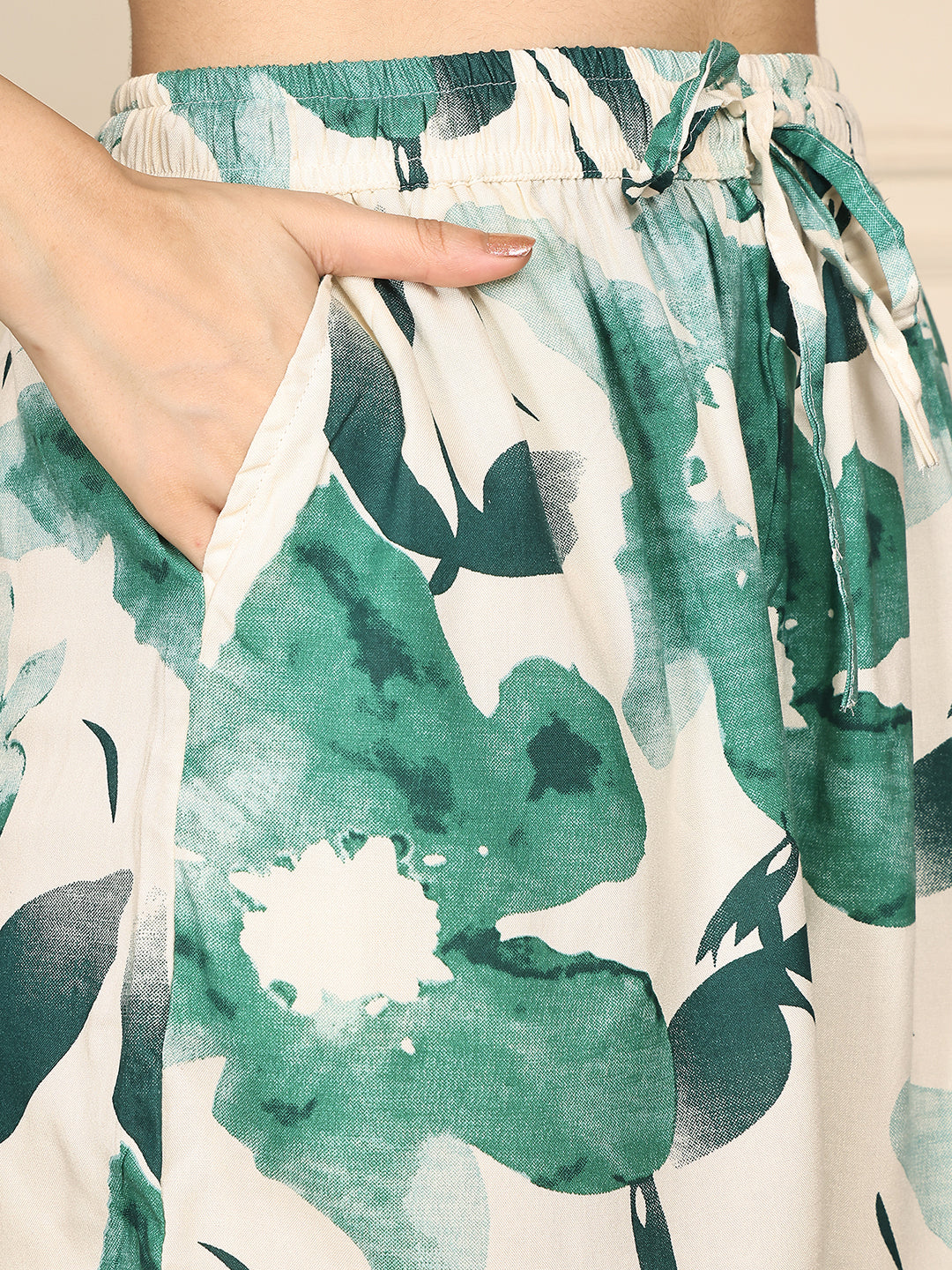 White Forest Shorts Set