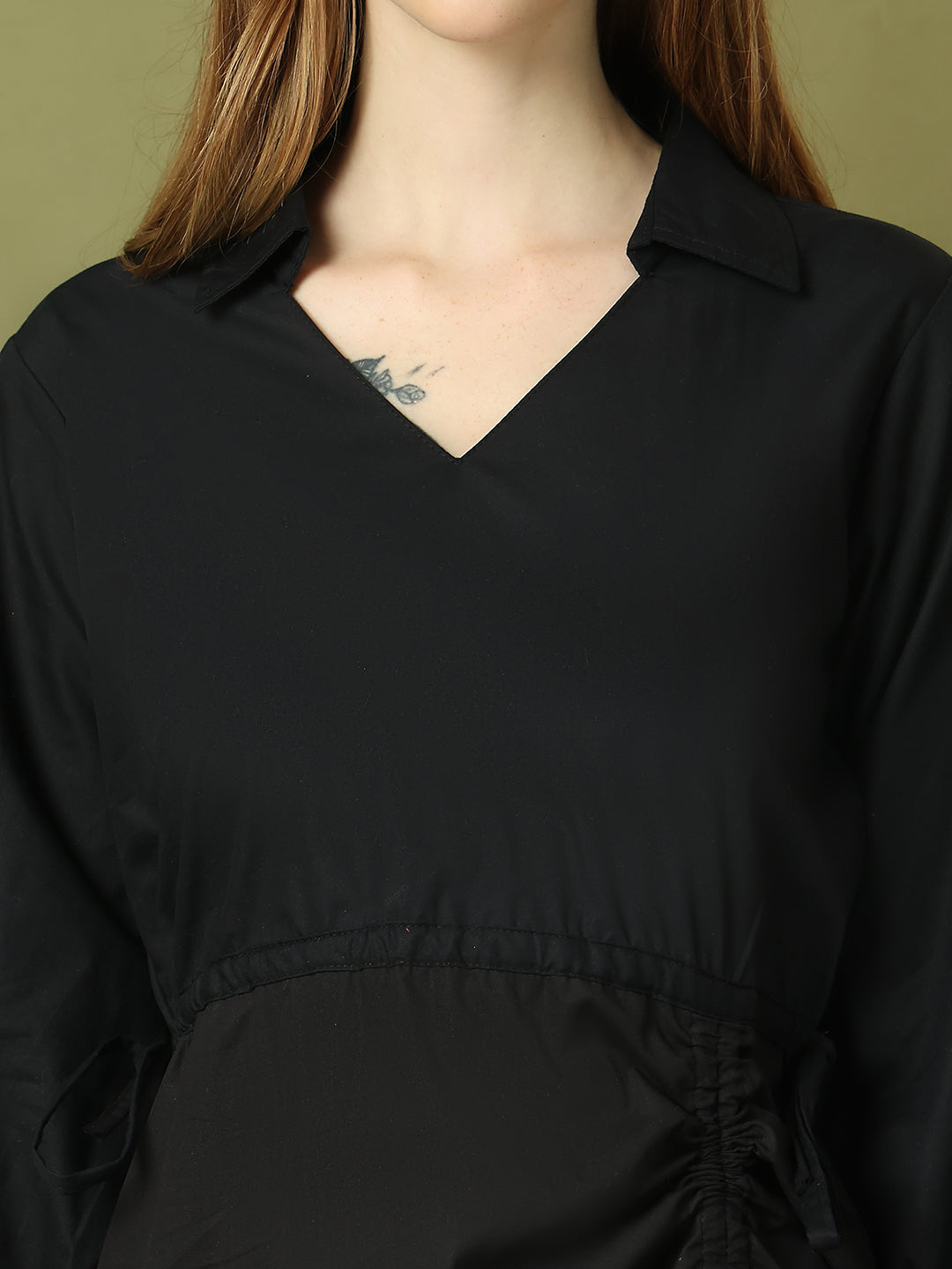 Black Drawstring Dress