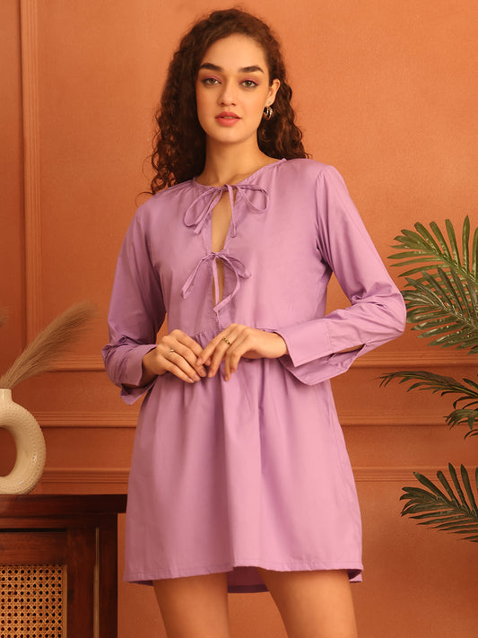 Lilac Cotton Dress