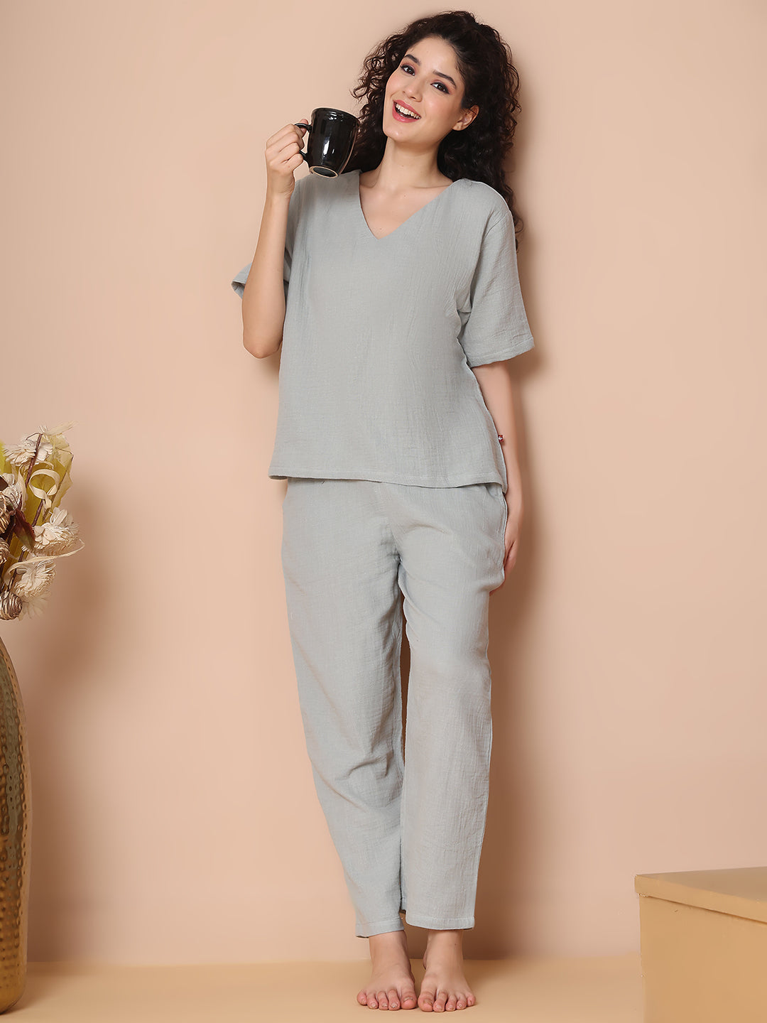 Cool Aloe Cotton Double Cloth Co-ord Set