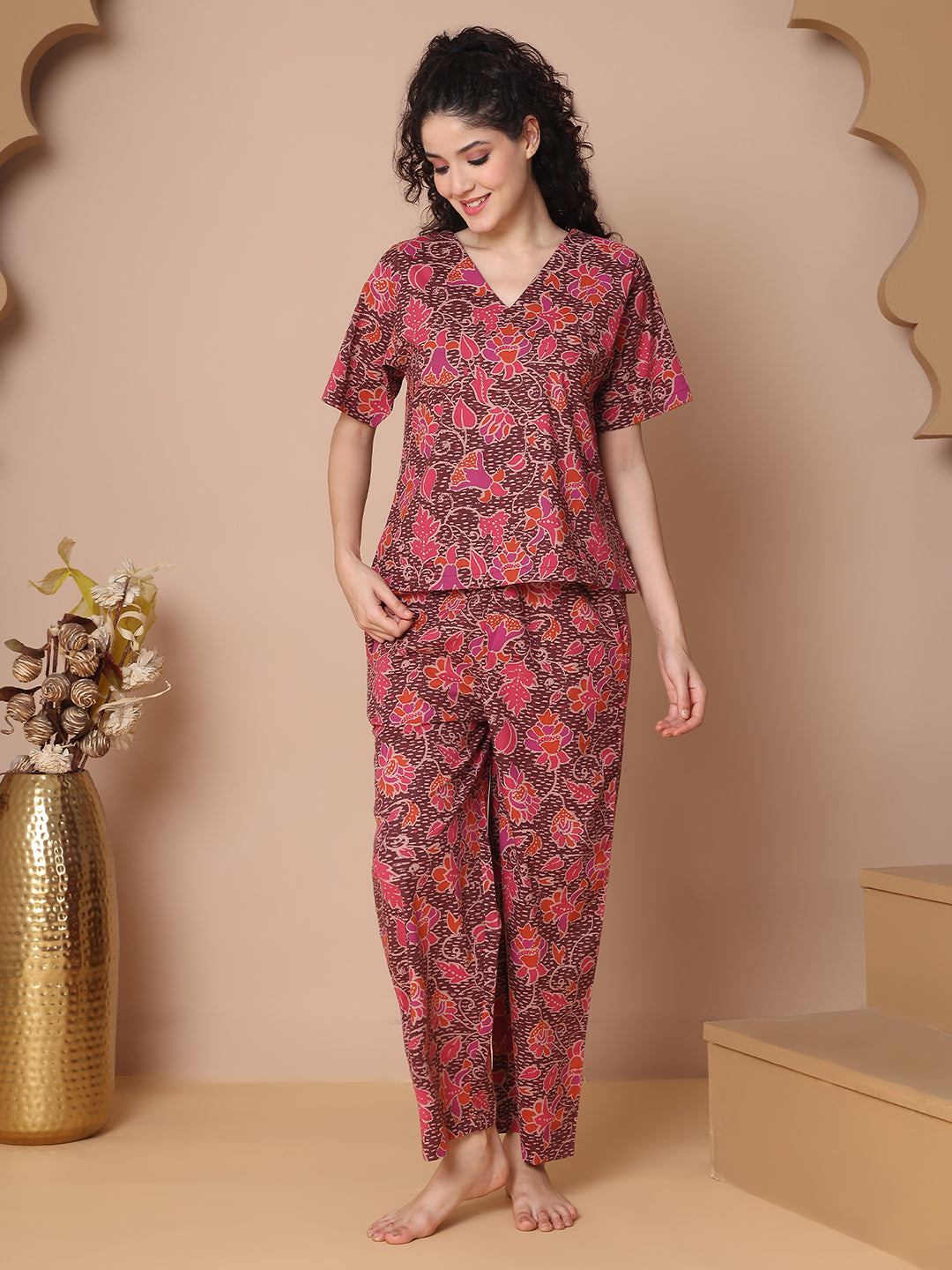 Crimson Spice Cotton Co-ord Set