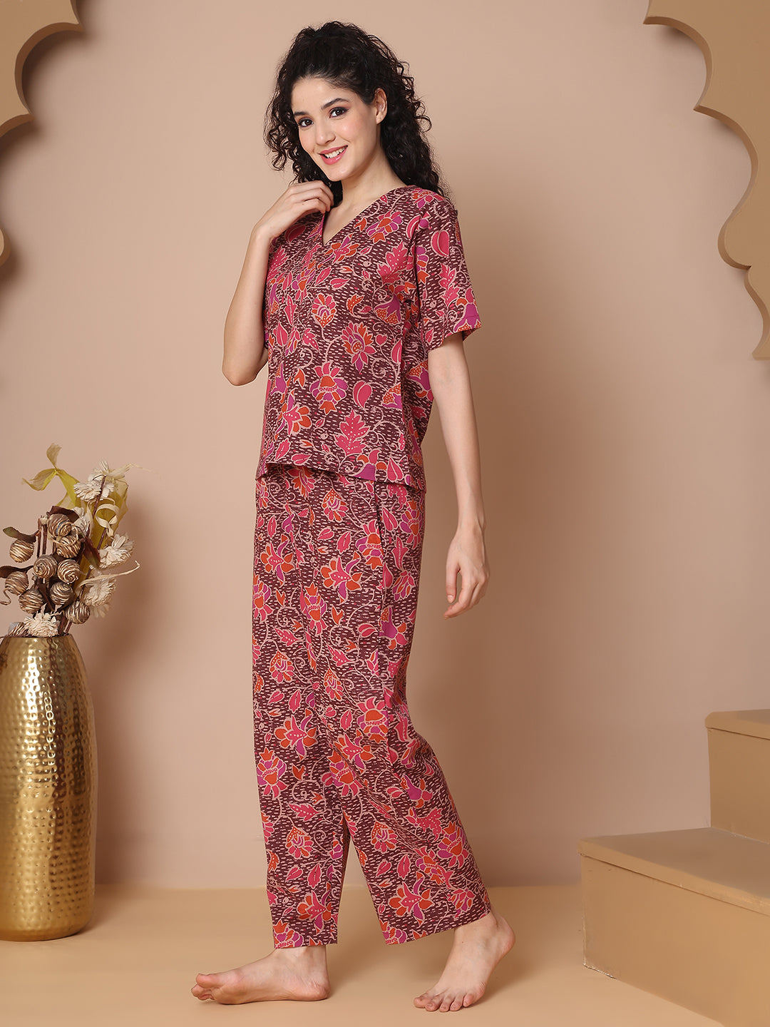 Crimson Spice Cotton Co-ord Set