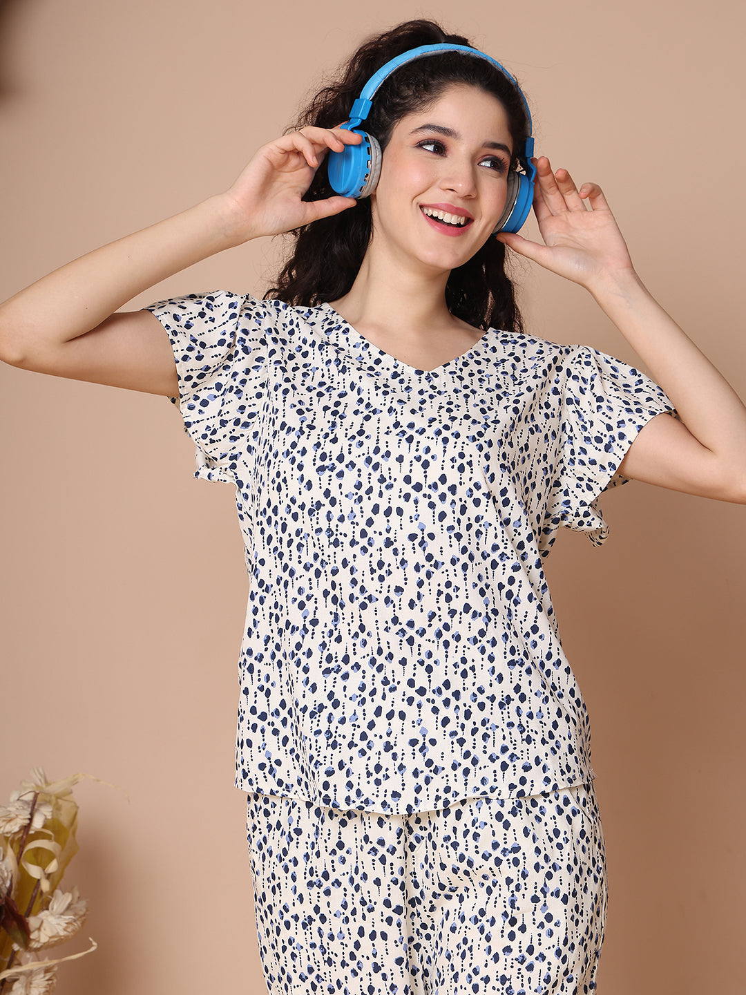 Navy Naps Frill Co-ord Set
