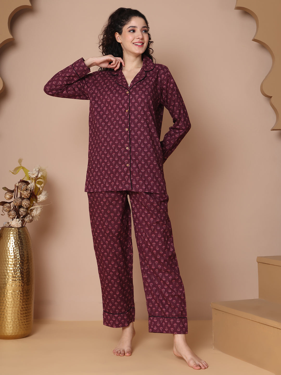 Jaamun Collar Night Suit