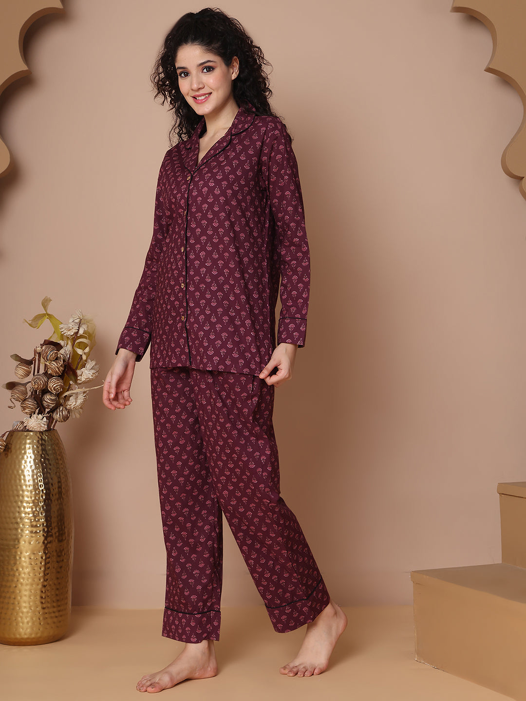 Jaamun Collar Night Suit