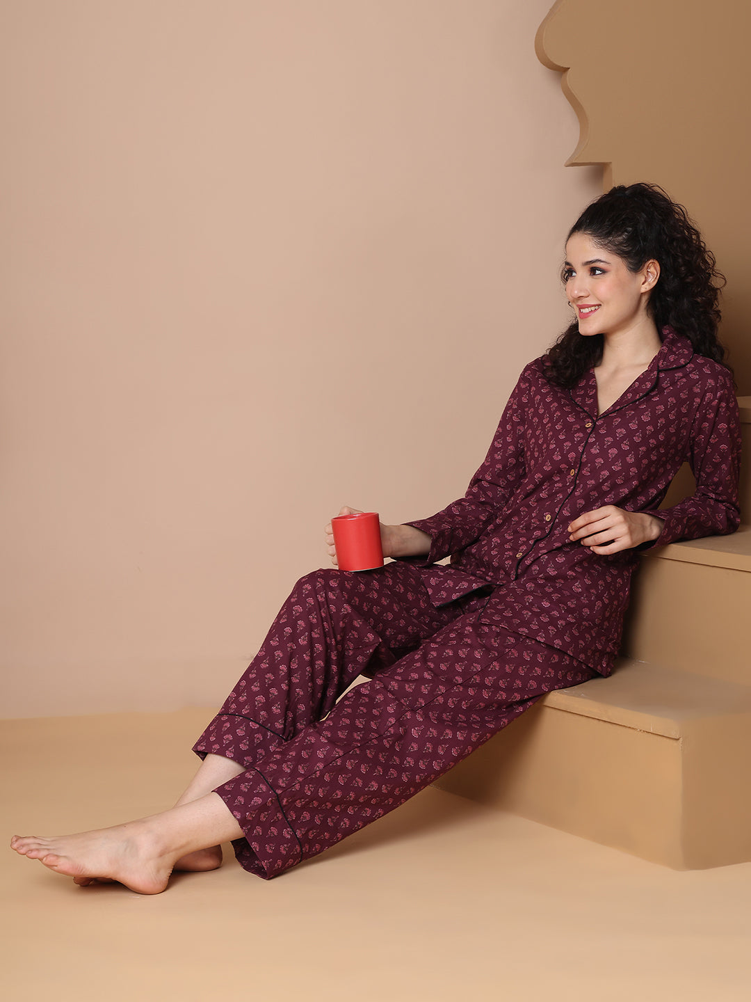 Jaamun Collar Night Suit