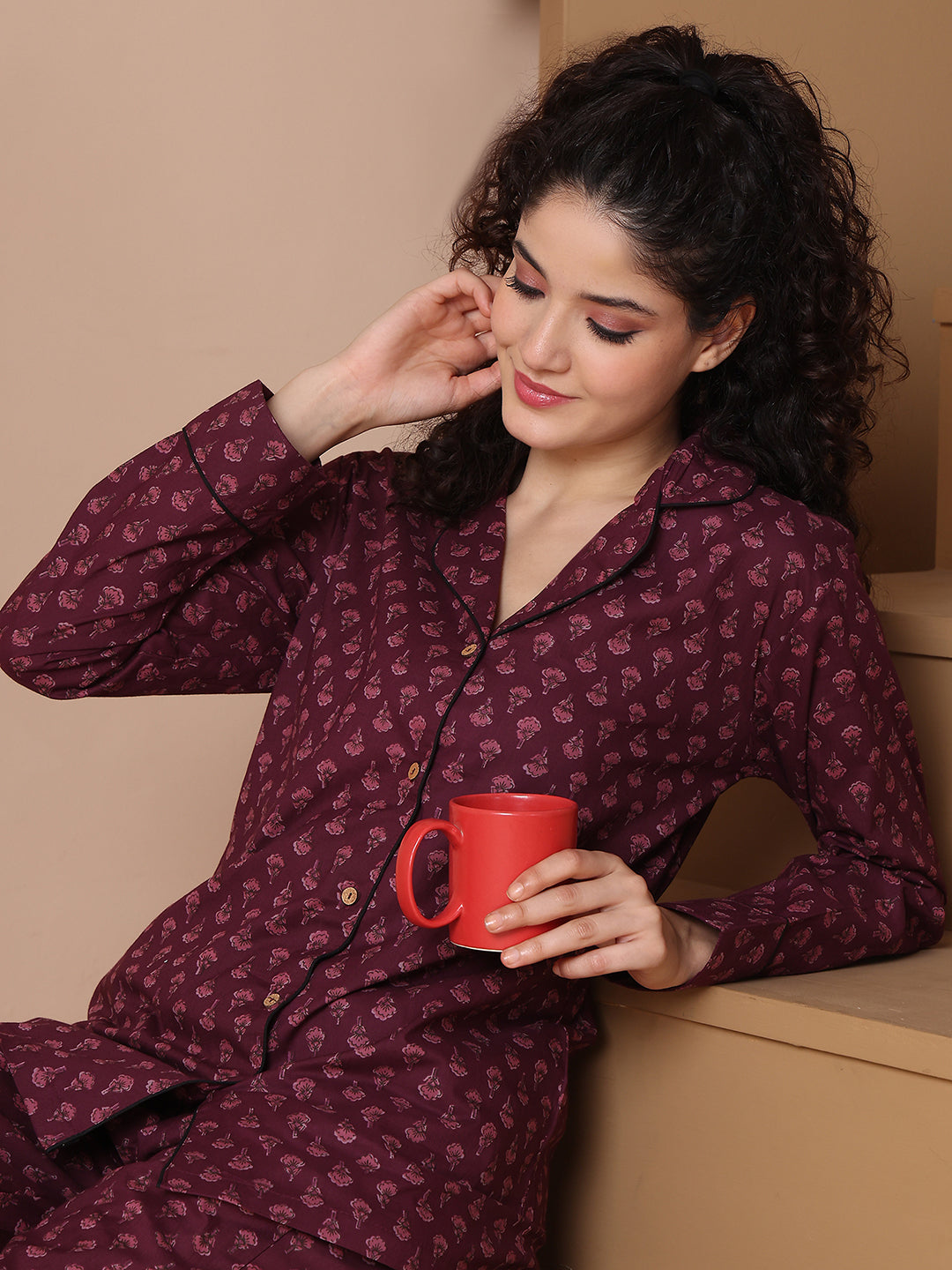 Jaamun Collar Night Suit