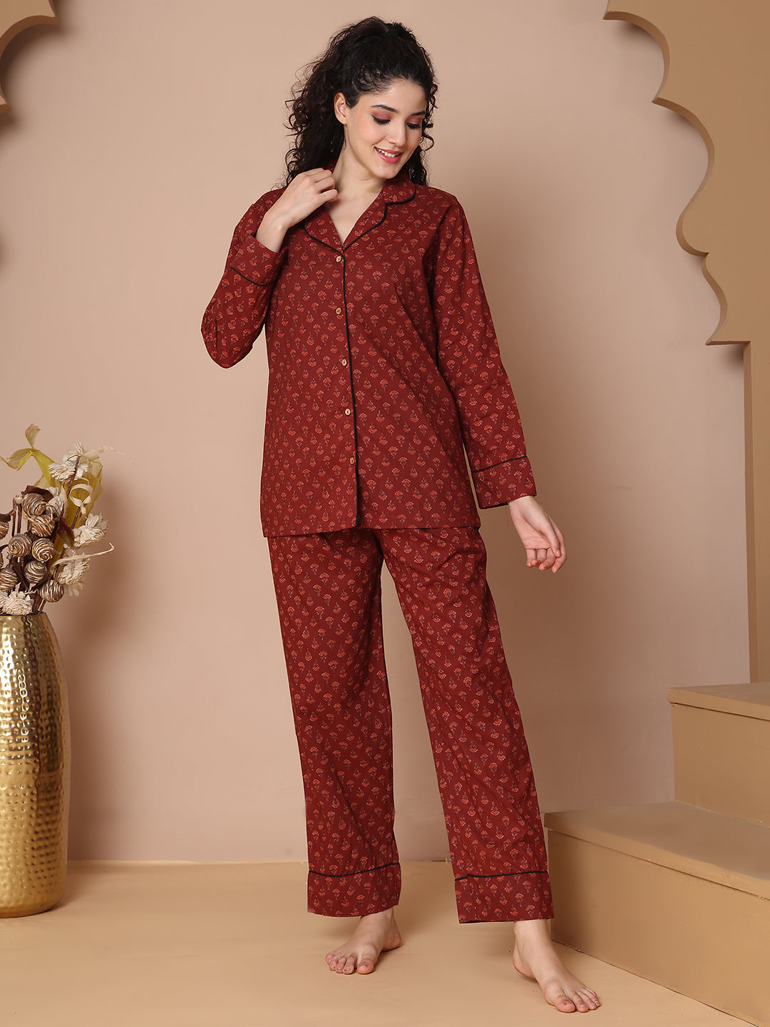 Kumkum Collar Night Suit