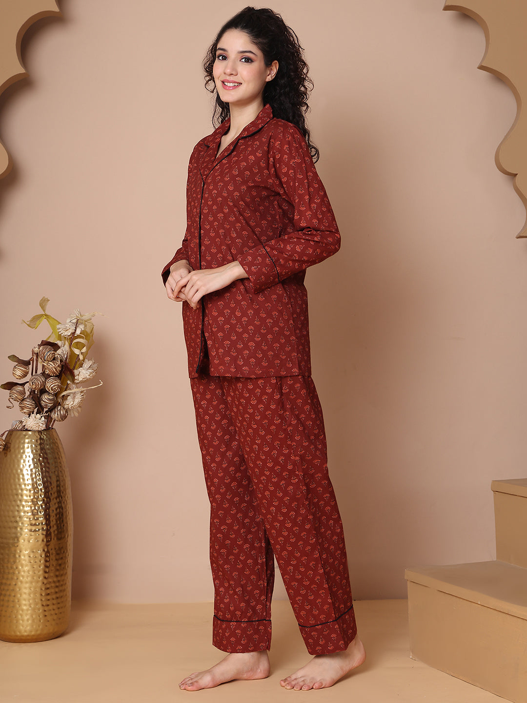 Kumkum Collar Night Suit