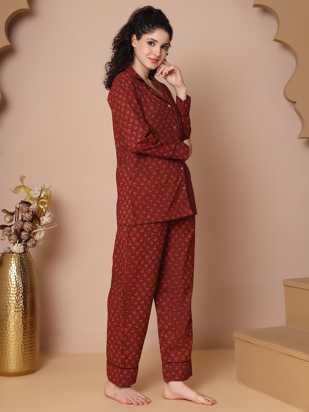 Kumkum Collar Night Suit