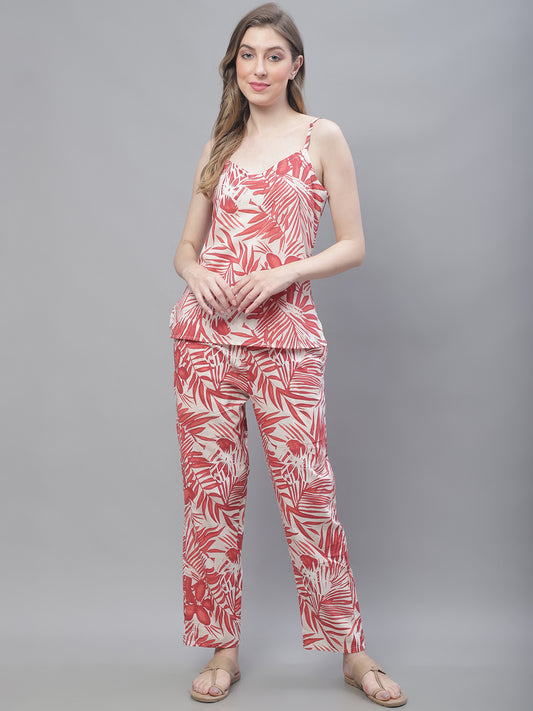 Red Tropical Co-Ord Set