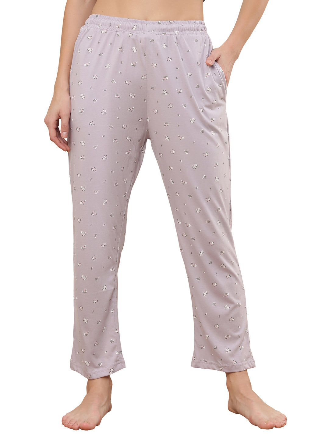 Lilac Jasmine Printed Cotton Lounge Pant