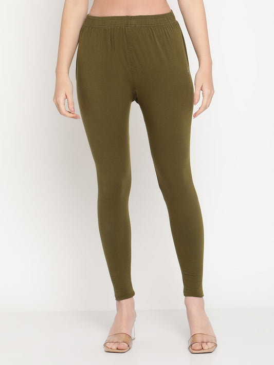Olive Ankle Length Legging