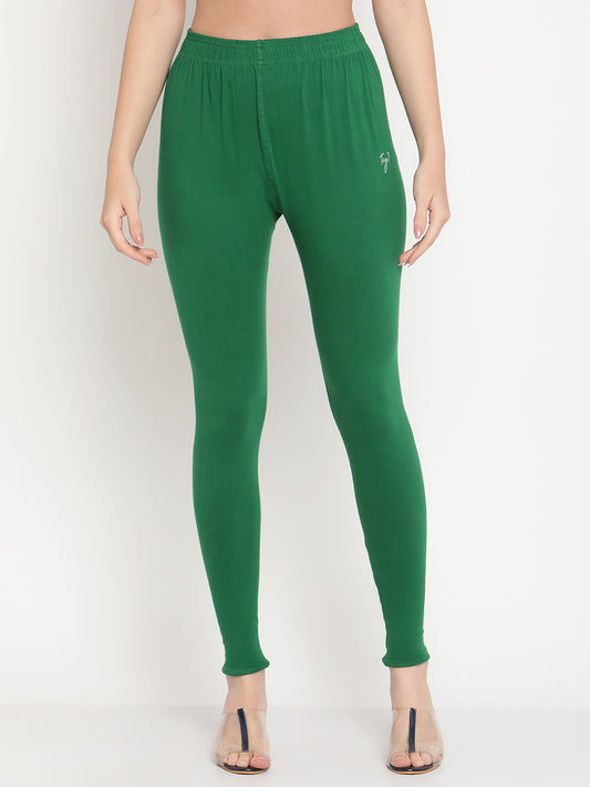Dark Green Ankle Length Legging