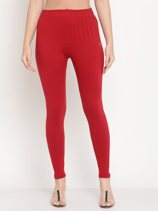 Maroon ankle length legging