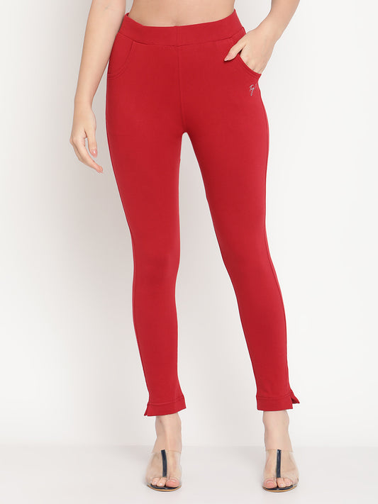 Maroon Pocket Pant