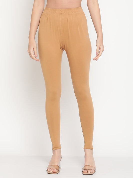 Dark Beige Ankle Length Legging