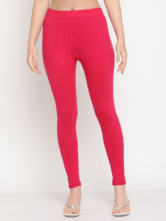Dark Pink Ankle Length Legging
