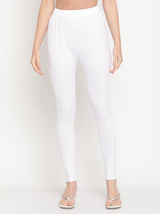 White Ankle Length Legging