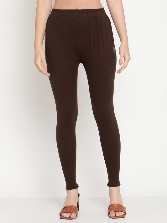 Brown Ankle Length Legging