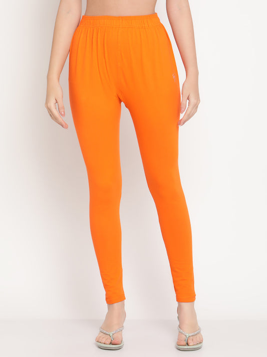 Orange Ankle Length Legging