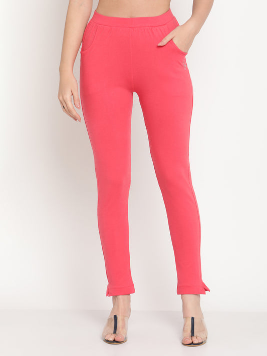 Coral Pink Pocket Pant