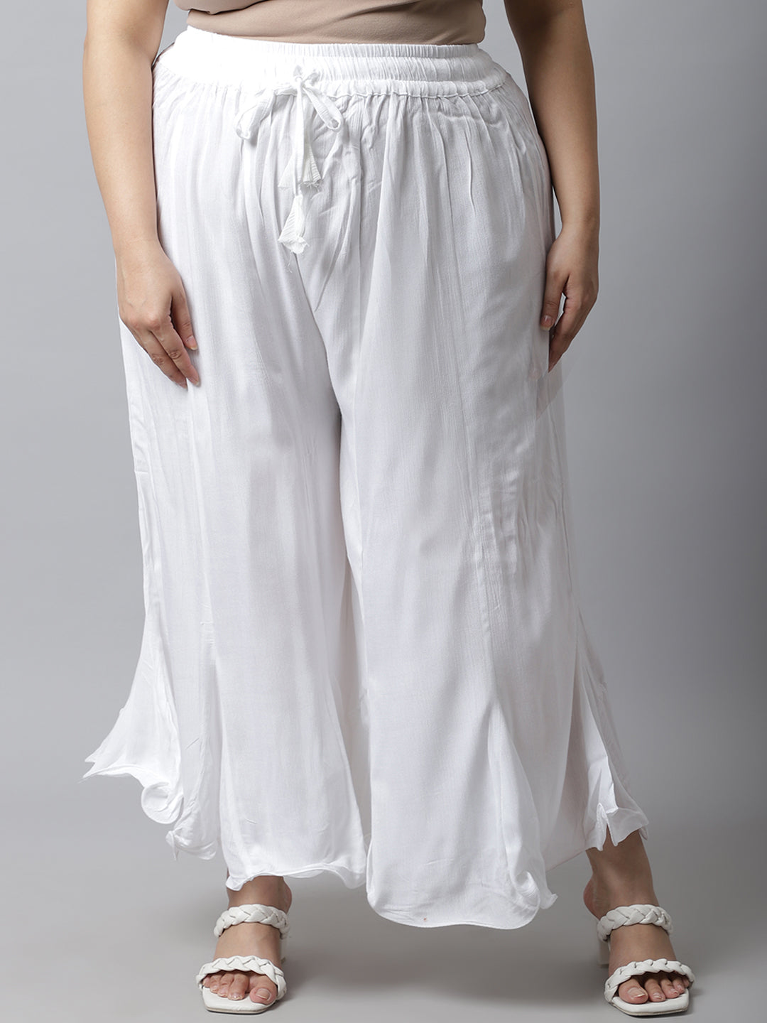 White Crush Flared Plus Palazzo