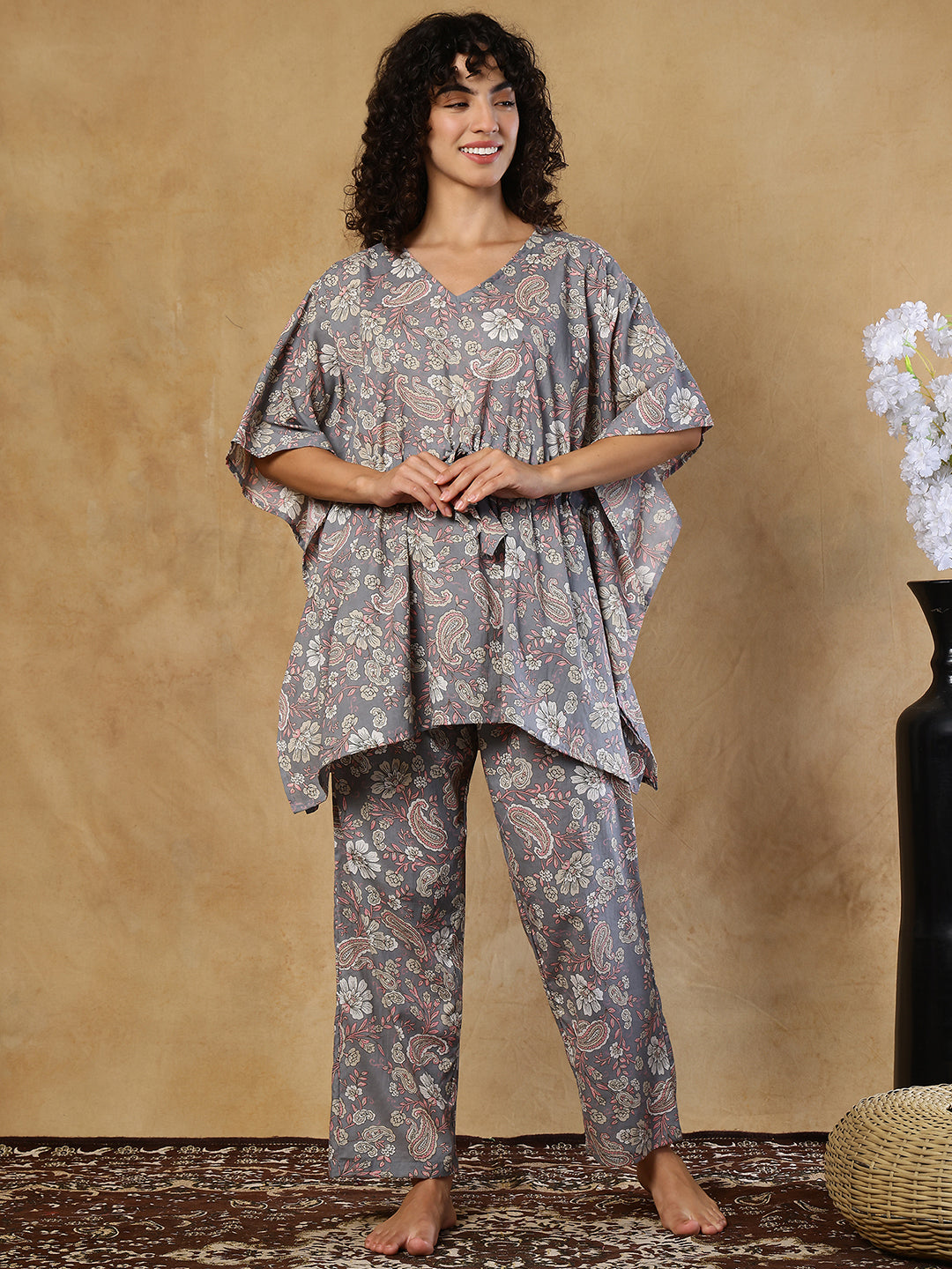 Haya Jaal Cotton Kaftan Set