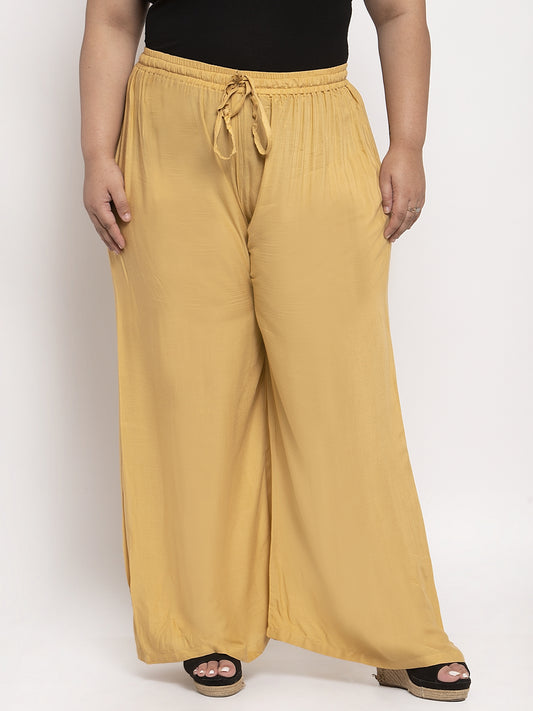 Light Beige Rayon Plus Palazzo
