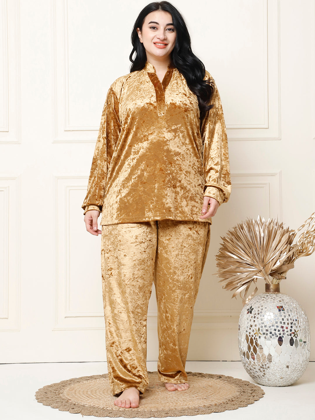 Golden Ice Velvet Lounge Set