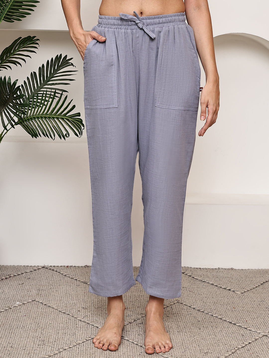 Light Grey Double Cloth Lounge Pant