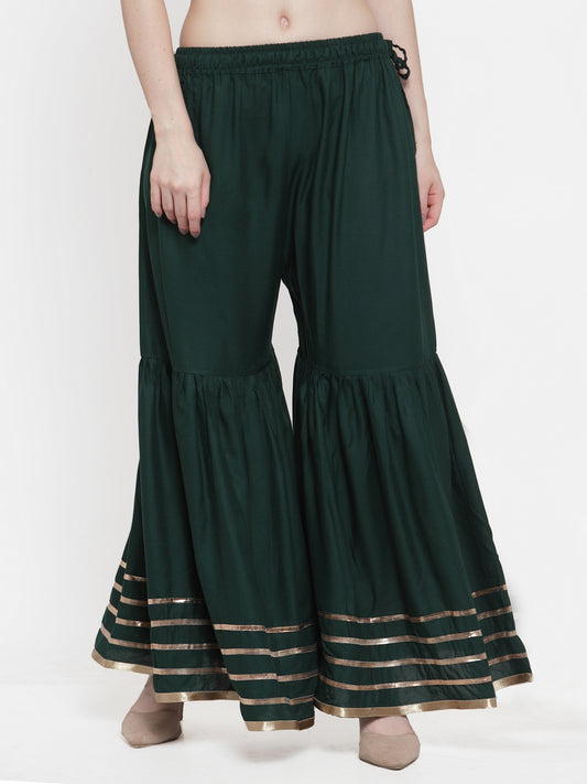 Dark Green Rayon Sharara
